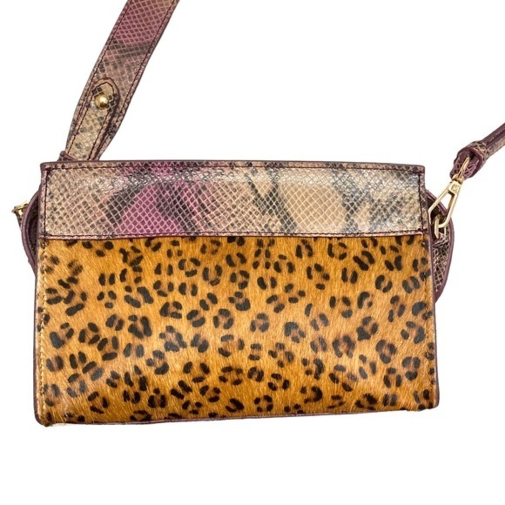 Coach clever carriage company messenger bag leopard and snake print